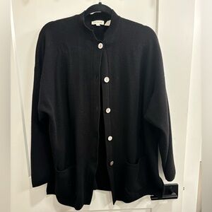 Ann Taylor Black Button Up Cardigan